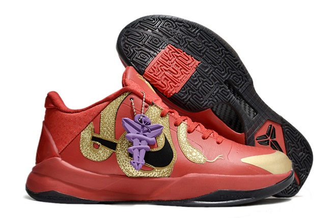 Women's Red Running Weapon Kobe 5 'Year of the Mamba' Shoes 008